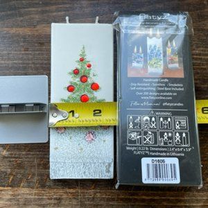 FLATYZ - Flat Christmas Handmade Twin Wicks Candle with One Steel Stand